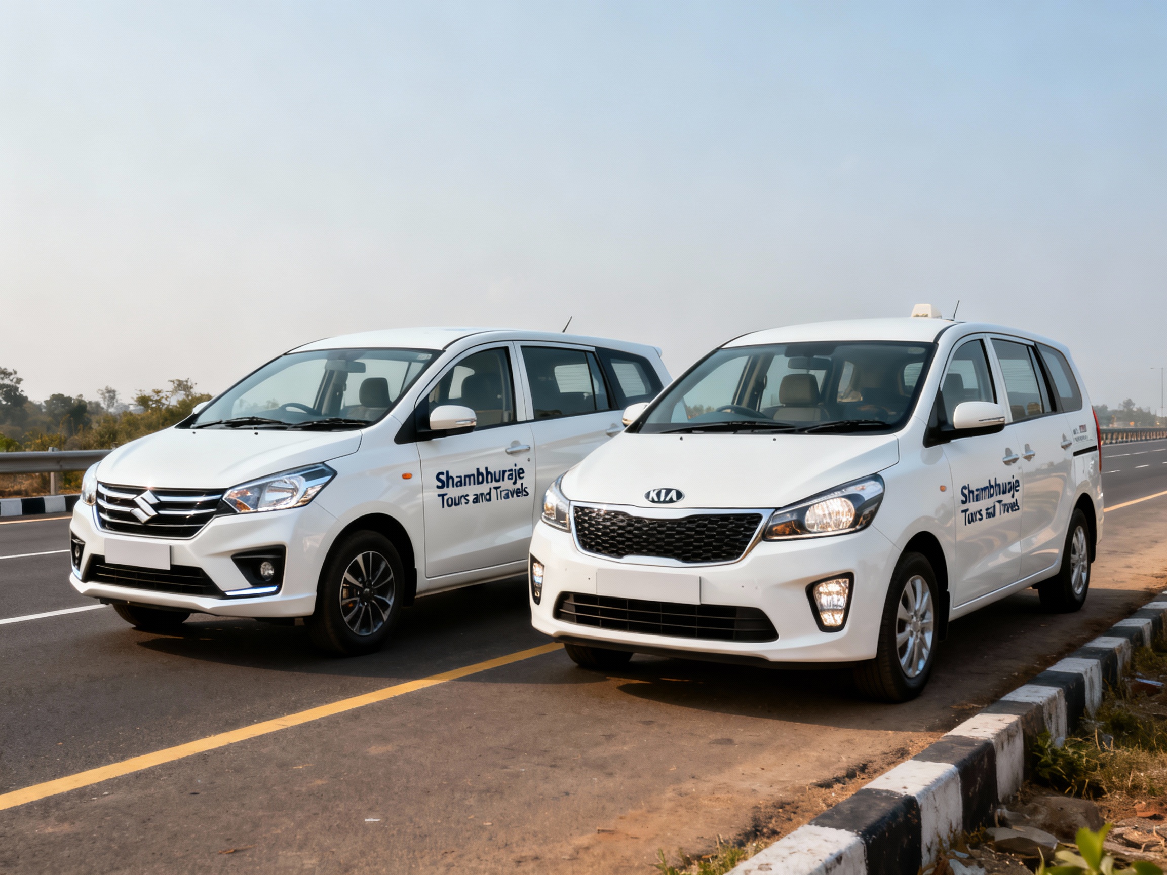 Ertiga and Kia Carens MPV taxi cars